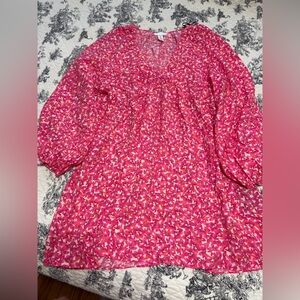 H&M Women's Pink Floral Dress